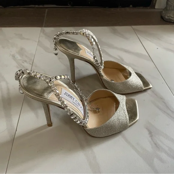 Jimmy Choo Saeda Sandal 100 Heel - Picture 3 of 10